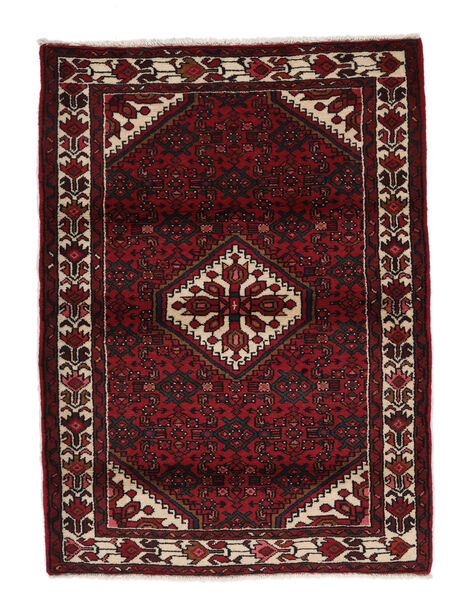  Persisk Hamadan Teppe 112X155 Svart/Mørk Rød (Ull, Persia/Iran