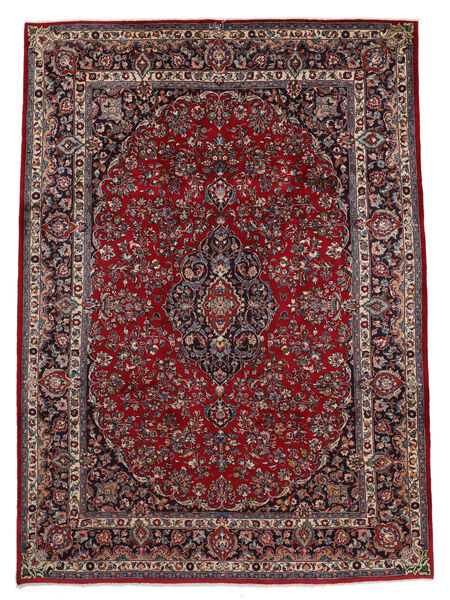絨毯 マシュハド 250X345 ブラック/ダークレッド 大きな (ウール, ペルシャ/イラン)