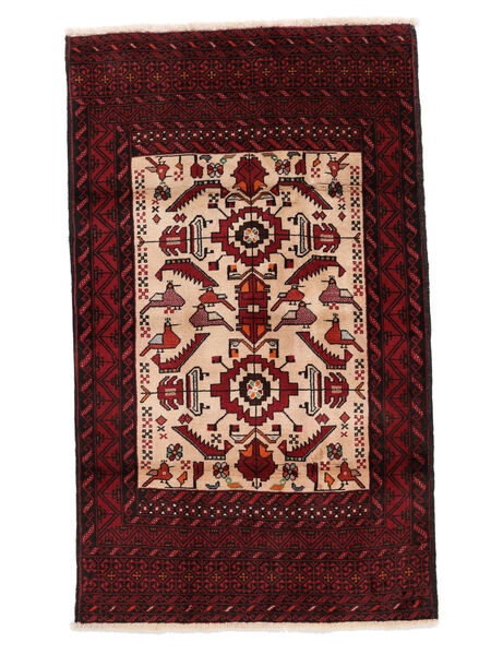 95X163 Beluch Teppe Orientalsk Svart/Mørk Rød (Ull, Persia/Iran) Carpetvista