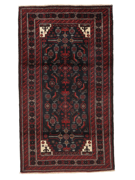 Χαλι Ανατολής Beluch 110X190 Μαύρα/Σκούρο Κόκκινο (Μαλλί, Περσικά/Ιρανικά)