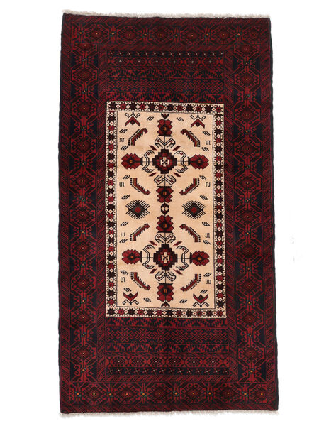  Oriental Baluch Rug 105X195 Black/Orange (Wool, Persia/Iran)