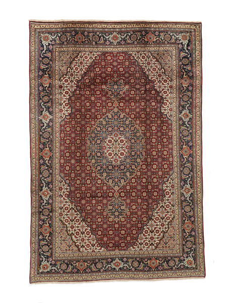 195X295 Täbriz Teppich Orientalischer Braun/Dunkelrot (Wolle, Persien/Iran) Carpetvista