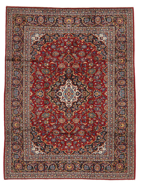 235X310 Keshan Tæppe Orientalsk Mørkerød/Brun (Uld, Persien/Iran) Carpetvista