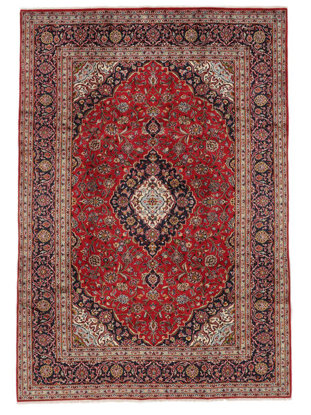  Keshan Rug 198X297 Persian Wool Dark Red/Black Carpetvista