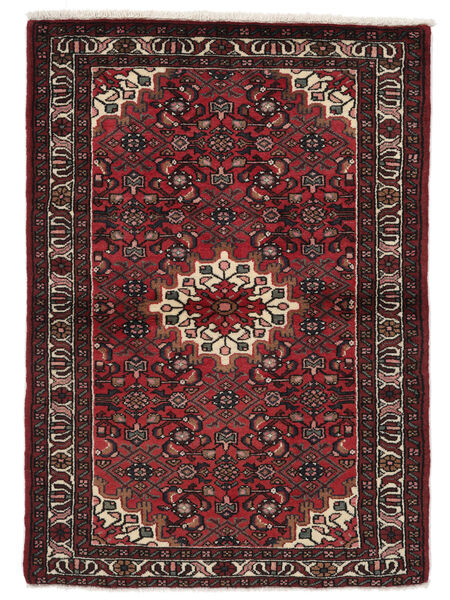  Itämainen Hosseinabad Matot Matto 105X147 Musta/Tummanpunainen Villa, Persia/Iran Carpetvista