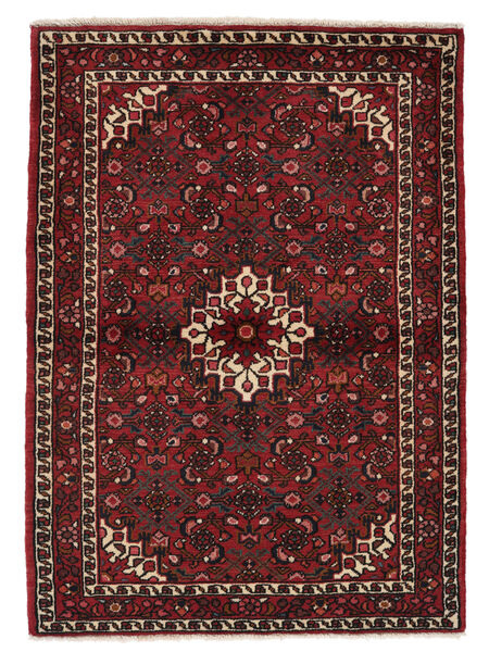  Oriental Hosseinabad Rug 113X158 Black/Dark Red (Wool, Persia/Iran)