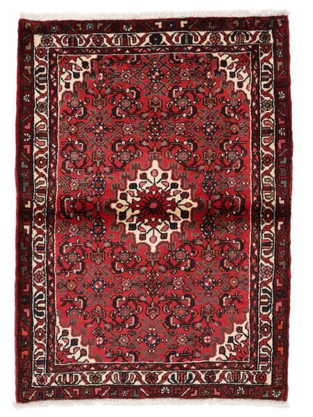 107X146 Alfombra Hosseinabad Oriental Negro/Rojo Oscuro (Lana, Persia/Irán) Carpetvista