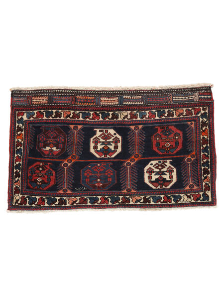 55X105 Afshar/Sirjan Rug Oriental Black/Dark Red (Wool, Persia/Iran) Carpetvista