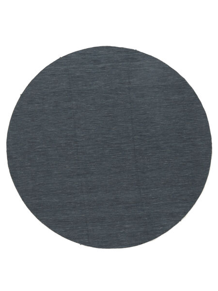  Ø 250 Kilim Loom Rug Round Black India Carpetvista