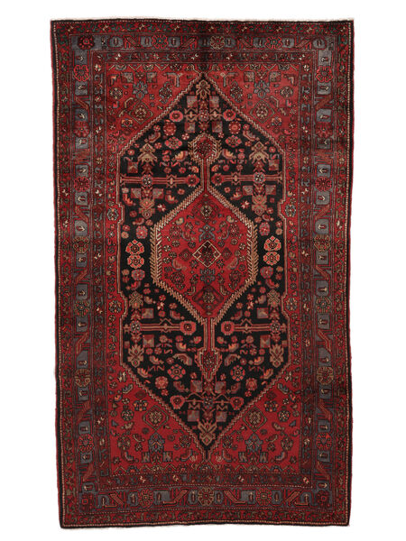Tapis Hamadan 158X270 Noir/Rouge Foncé (Laine, Perse/Iran)