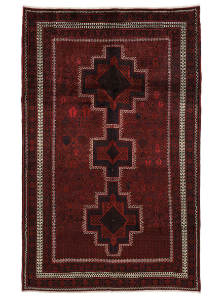 絨毯 オリエンタル アフシャル/Sirjan 170X270 ブラック/ダークレッド (ウール, ペルシャ/イラン)