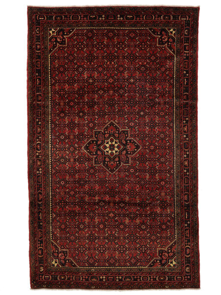  Hamadan Rug 207X340 Persian Wool Black/Dark Red Carpetvista