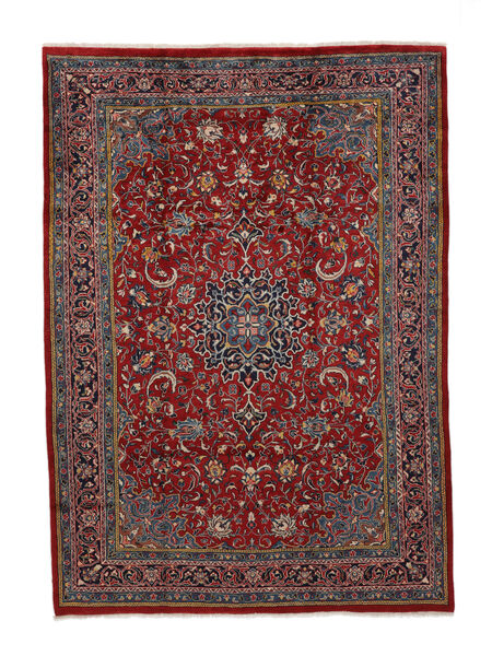 222X312 絨毯 マシュハド オリエンタル ダークレッド/ブラック (ウール, ペルシャ/イラン) Carpetvista