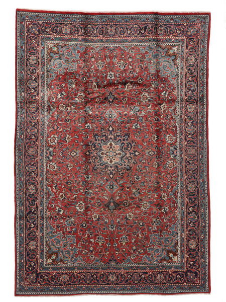 220X318 Mahal Teppich Orientalischer Dunkelrot/Schwarz (Wolle, Persien/Iran) Carpetvista