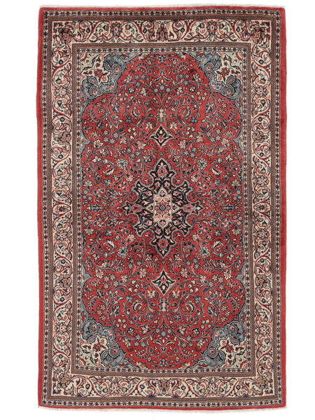 135X220 Tapis D'orient Sarough Fine Rouge Foncé/Marron (Laine, Perse/Iran) Carpetvista