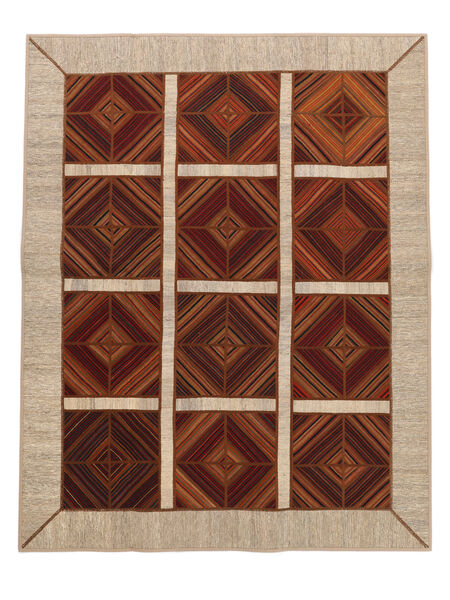 絨毯 ペルシャ キリム パッチワーク 193X245 オレンジ/ダークレッド (ウール, ペルシャ/イラン)