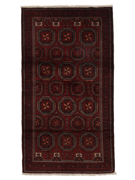 絨毯 ペルシャ バルーチ 100X190 ブラック/茶色 (ウール, ペルシャ/イラン)