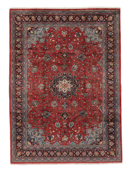  Orientalischer Mahal Teppich 222X308 Dunkelrot/Schwarz Wolle, Persien/Iran Carpetvista