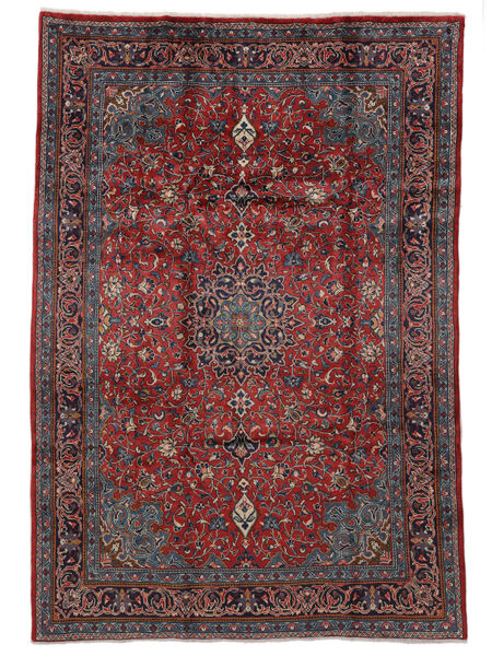  Orientalsk Mahal Teppe 207X305 Svart/Mørk Rød Ull, Persia/Iran Carpetvista