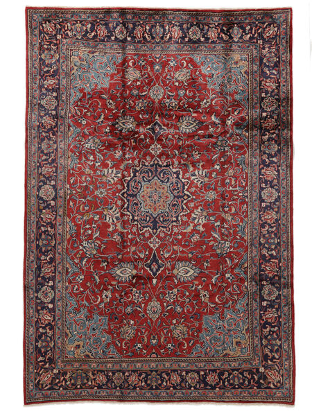 Itämainen Mahal Matot Matto 217X320 Tummanpunainen/Musta Villa, Persia/Iran Carpetvista