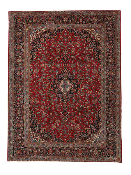 Keshan Teppe 275X367 Svart/Mørk Rød Stort Ull, Persia/Iran Carpetvista