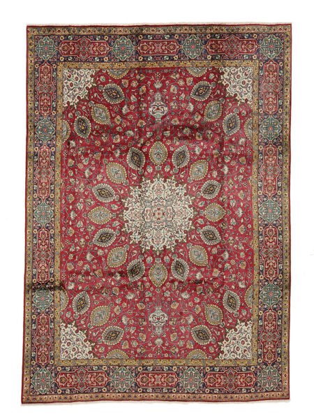 250X355 Tapete Oriental Tabriz Vermelho Escuro/Castanho Grande (Lã, Pérsia/Irão) Carpetvista