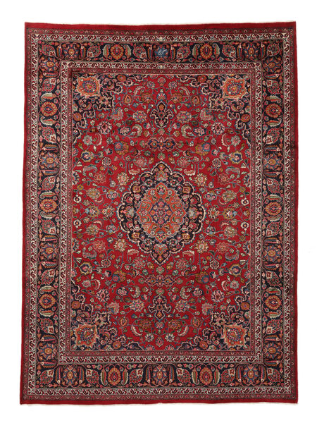 Tapete Persa Mashad 248X340 Vermelho Escuro/Preto (Lã, Pérsia/Irão)