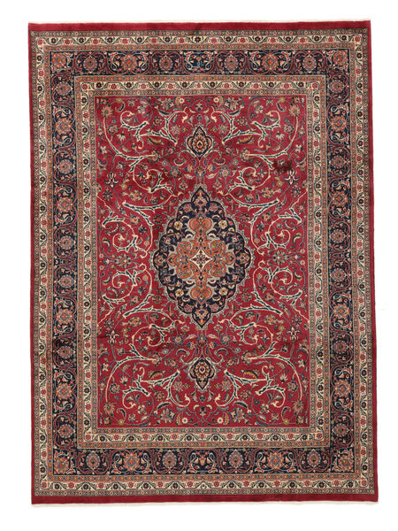 247X345 Maschad Teppich Orientalischer Dunkelrot/Braun (Wolle, Persien/Iran) Carpetvista