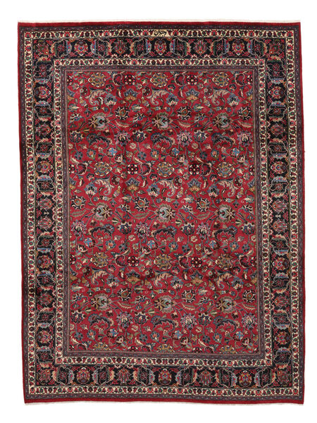 Tapete Mashad 255X335 Preto/Vermelho Escuro Grande (Lã, Pérsia/Irão)