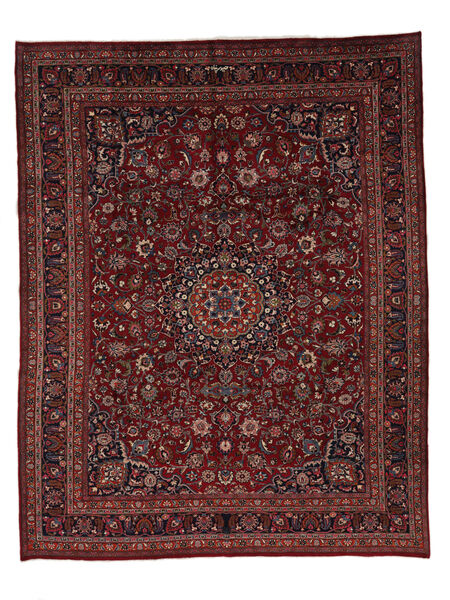 Dywan Perski Meszhed 305X387 Czarny/Ciemnoczerwony Duży (Wełna, Persja/Iran)