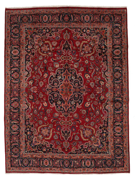 Dywan Perski Meszhed 293X391 Ciemnoczerwony/Czarny Duży (Wełna, Persja/Iran)