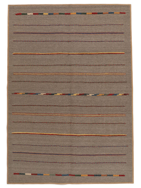 Kelim Modern Teppich 167X240 Braun Wolle, Persien/Iran Carpetvista