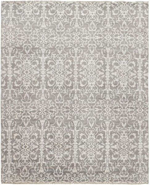 絨毯 Damask Collection 251X305 グレー/イエロー 大きな (ウール, インド)