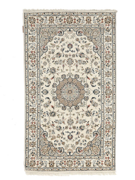 94X164 絨毯 ナイン インド オリエンタル 茶色/ダークイエロー (ウール, インド) Carpetvista