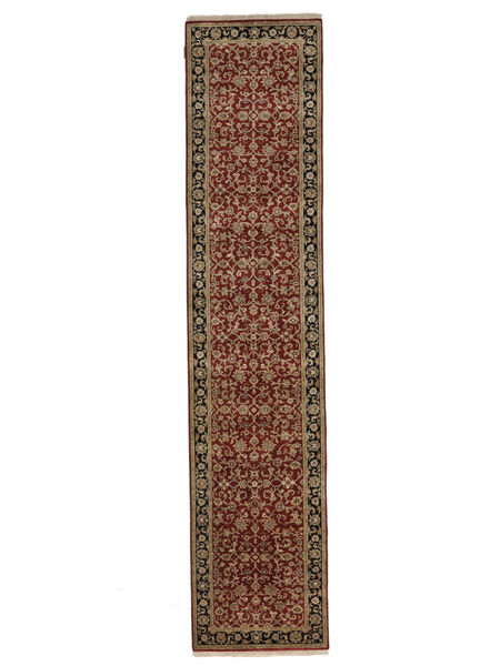 絨毯 オリエンタル サルーク American 78X360 廊下 カーペット 茶色/ブラック (ウール, インド)
