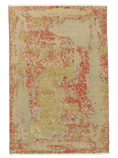Contemporary Design Teppich 184X273 Braun/Orange Wolle, Indien Carpetvista
