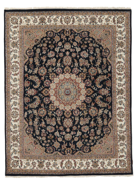 195X256 絨毯 オリエンタル ナイン インド 茶色/ブラック (ウール, インド) Carpetvista