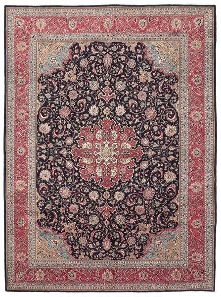 Sarough Fine Teppich 286X383 Dunkelrot/Braun Großer Wolle, Persien/Iran