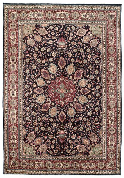  Orientalischer Sarough Fine Teppich 275X395 Braun/Schwarz Großer Wolle, Persien/Iran