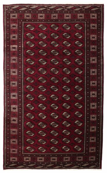  Turkaman Rug 258X428 Persian Wool Black/Dark Red Large
