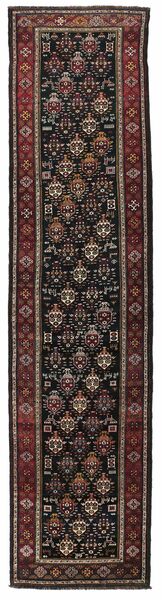  108X450 Meshkinshahr Teppich Läufer Schwarz/Braun Persien/Iran
