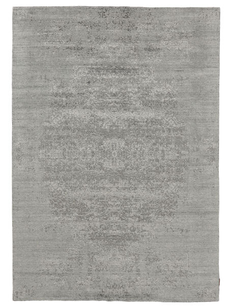  Wool/Bambusilk Loom - Indo 203X293 Wool Rug Dark Grey/Grey Carpetvista