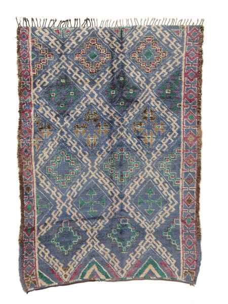  225X310 Berber Moroccan - Mid Atlas Vintage Teppich Dunkelblau/Dunkelgrau Marokko Carpetvista