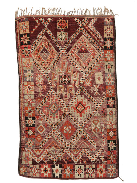 196X326 Tapete Berber Moroccan - Mid Atlas Vintage Moderno Vermelho Escuro/Castanho (Lã, Marrocos) Carpetvista