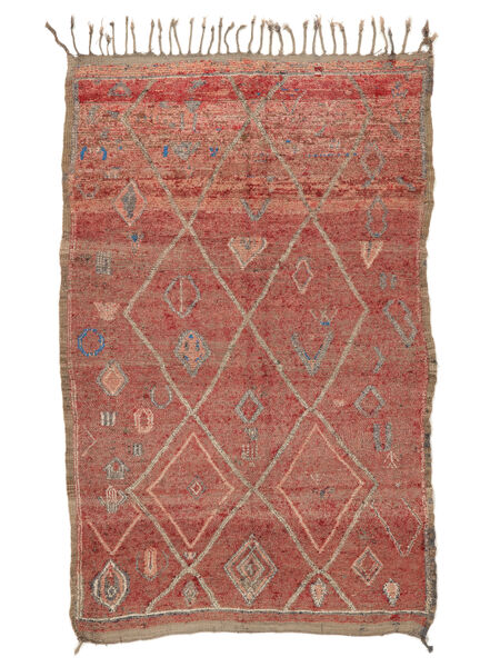 206X320 絨毯 Berber Moroccan - Mid Atlas Vintage モダン ダークレッド/茶色 (ウール, モロッコ) Carpetvista