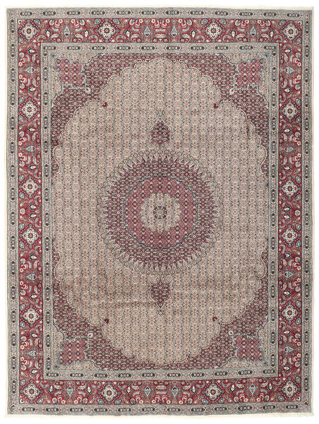 Moud Teppich 298X380 Braun/Dunkelrot Großer Wolle, Persien/Iran