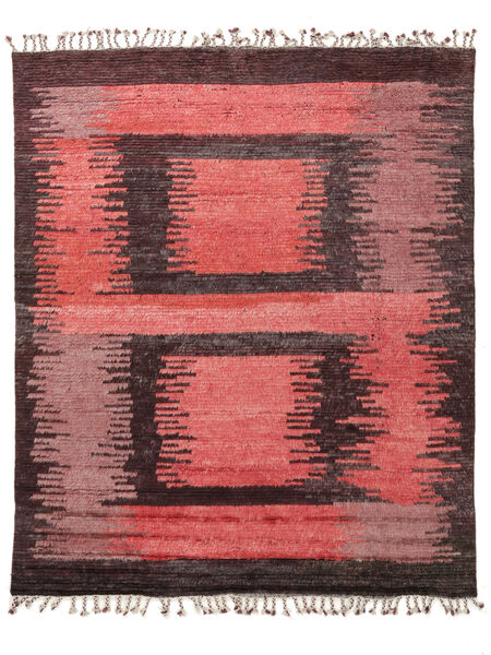  Moroccan Berber - Indo 244X305 Wool Rug Red/Black Large Carpetvista