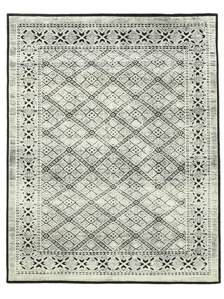 250X316 Grass Teppich Moderner Grün/Schwarz Großer (Wolle, Indien) Carpetvista
