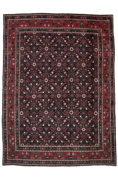  Persischer Farahan Teppich 400X553 Schwarz/Dunkelrot Großer (Wolle, Persien/Iran)