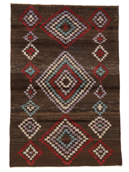 絨毯 Moroccan Berber - Afghanistan 113X170 ブラック/茶色 (ウール, アフガニスタン)